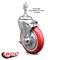 Service Caster 5 Inch Red Polyurethane Wheel Swivel 3/8 Inch Threaded Stem Caster with Brake SCC-TS20S514-PPUB-RED-TLB-381615 - alternate 3